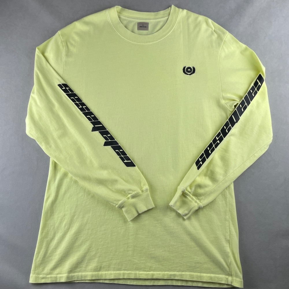 Yeezy Season 6 Calabasas Long Sleeve T Shirt Men M Frozen Yellow Iconic USA Made